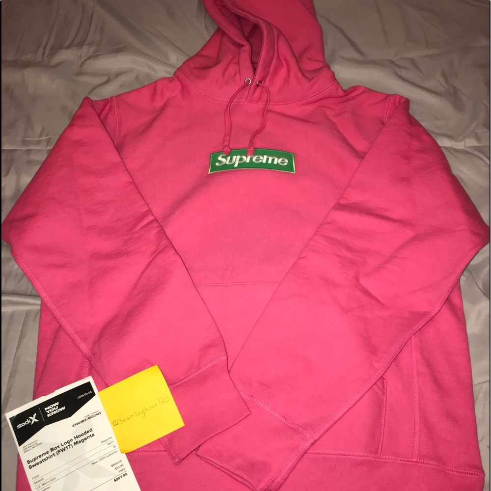 supreme Box logo Magenta Fw17